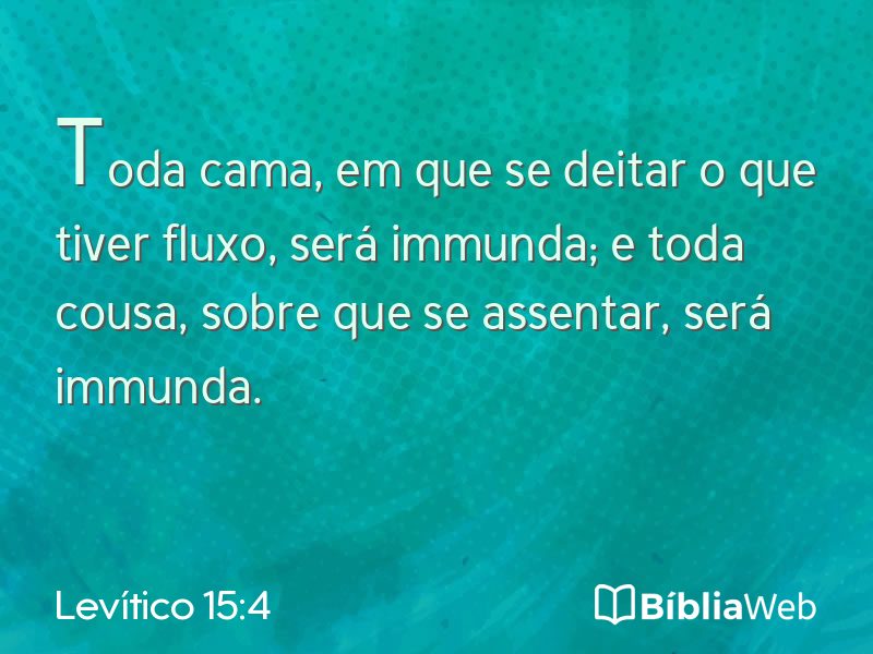 Levítico 15:4 em imagem para compartilhar