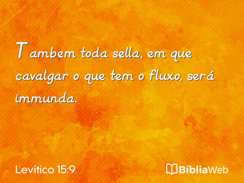 Levítico 15:9 em imagem para compartilhar