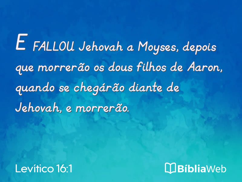 Levítico 16:1 em imagem para compartilhar