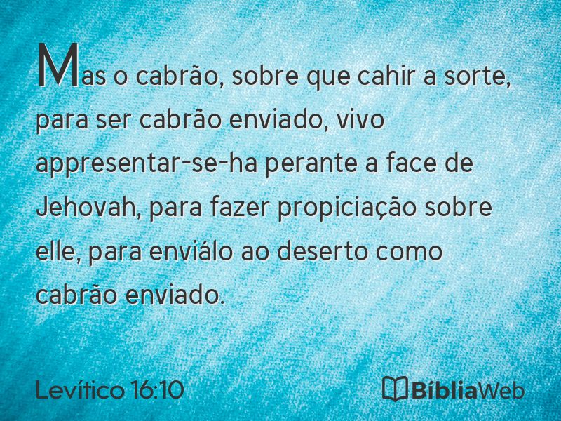 Levítico 16:10 em imagem para compartilhar