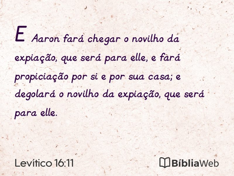 Levítico 16:11 em imagem para compartilhar