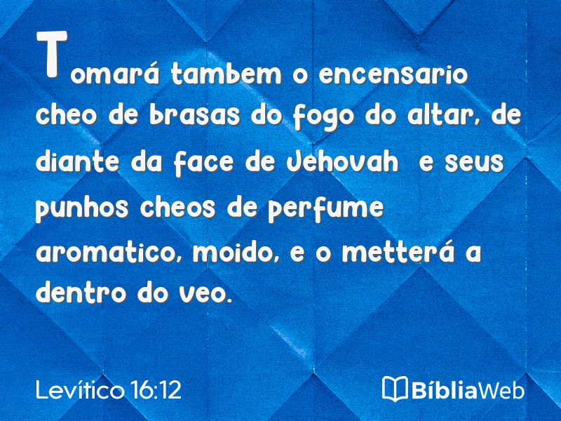 Levítico 16:12 em imagem para compartilhar