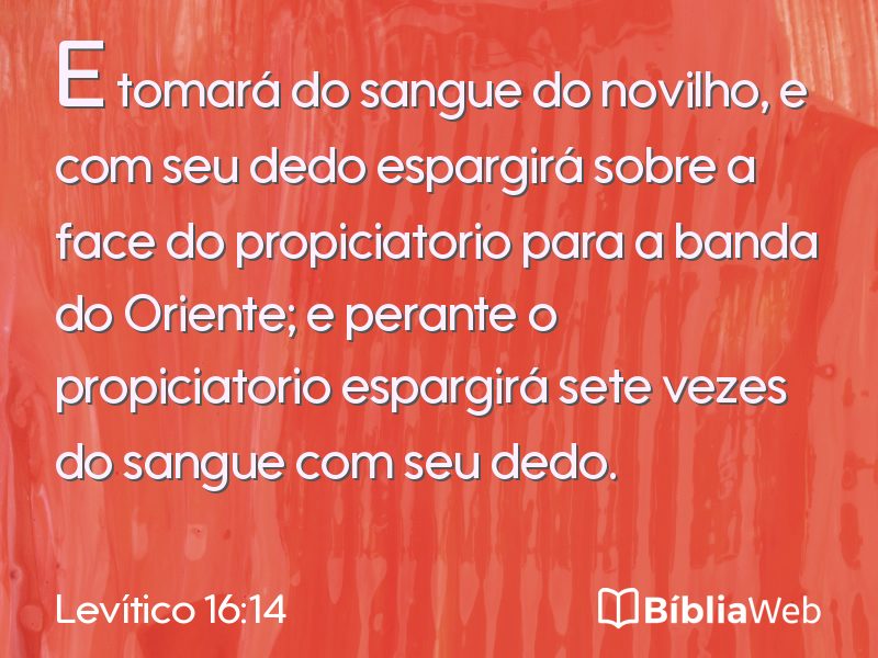 Levítico 16:14 em imagem para compartilhar