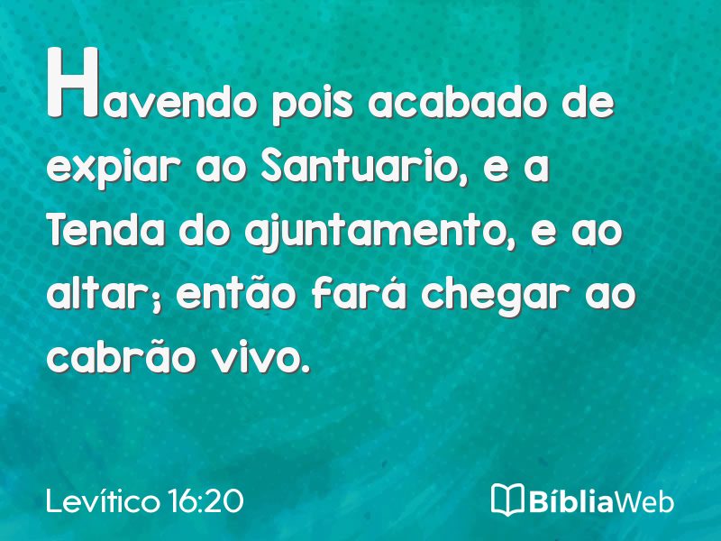 Levítico 16:20 em imagem para compartilhar