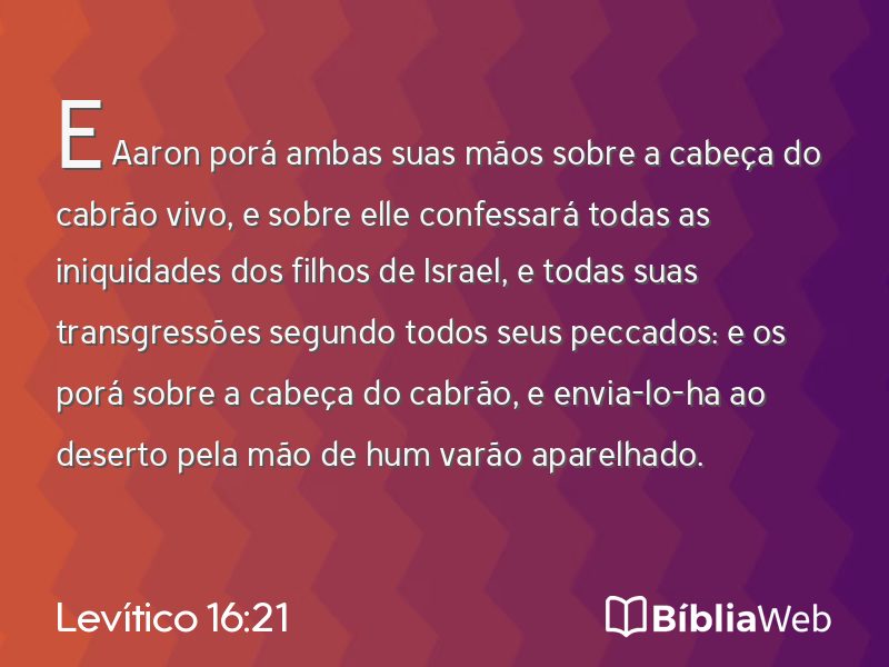 Levítico 16:21 em imagem para compartilhar