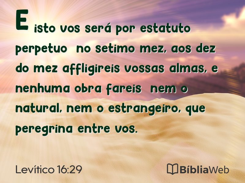 Levítico 16:29 em imagem para compartilhar