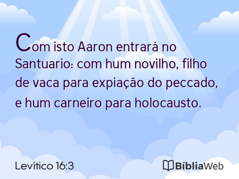 Levítico 16:3 em imagem para compartilhar