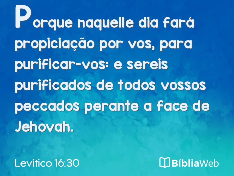 Levítico 16:30 em imagem para compartilhar