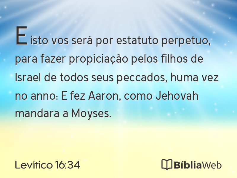Levítico 16:34 em imagem para compartilhar