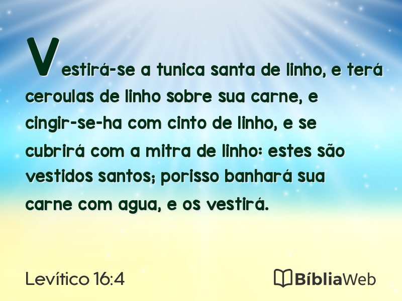 Levítico 16:4 em imagem para compartilhar