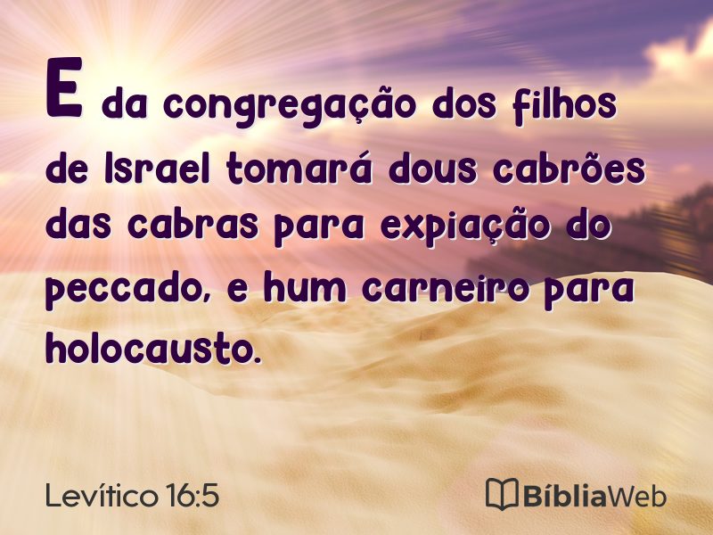 Levítico 16:5 em imagem para compartilhar