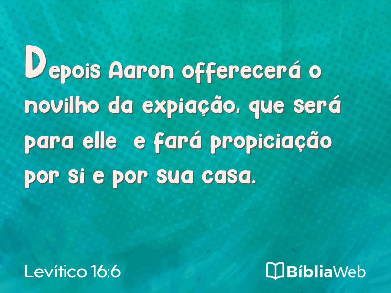 Levítico 16:6 em imagem para compartilhar