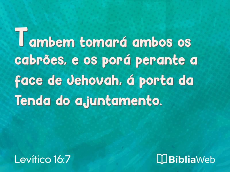 Levítico 16:7 em imagem para compartilhar