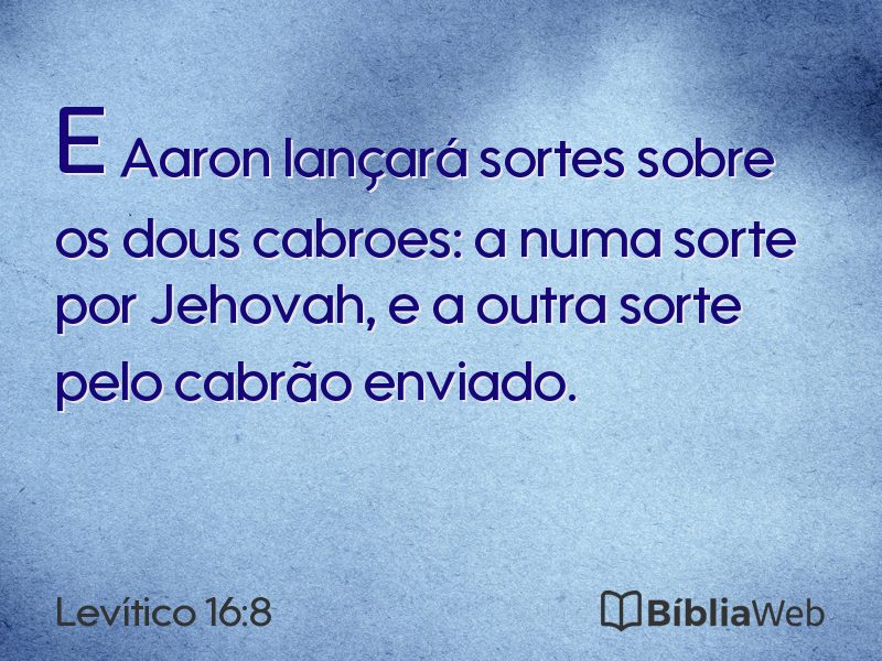 Levítico 16:8 em imagem para compartilhar