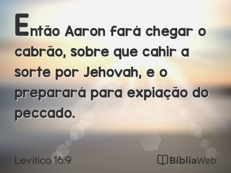 Levítico 16:9 em imagem para compartilhar