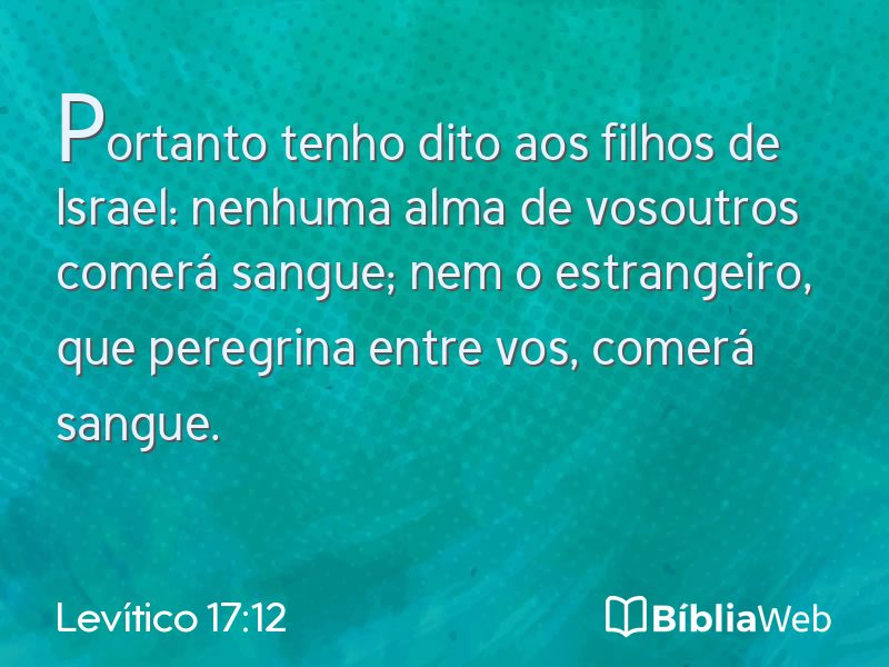 Levítico 17:12 em imagem para compartilhar