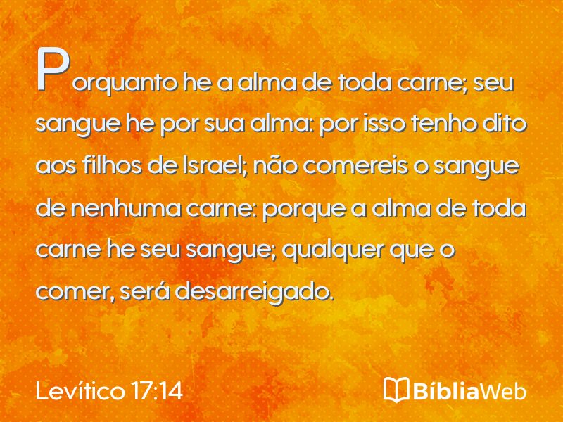 Levítico 17:14 em imagem para compartilhar
