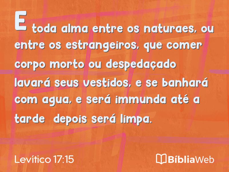 Levítico 17:15 em imagem para compartilhar
