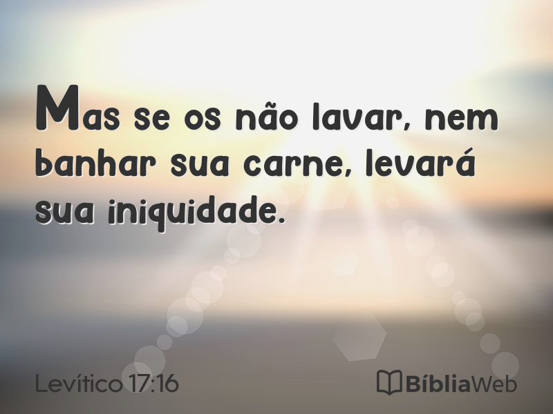 Levítico 17:16 em imagem para compartilhar