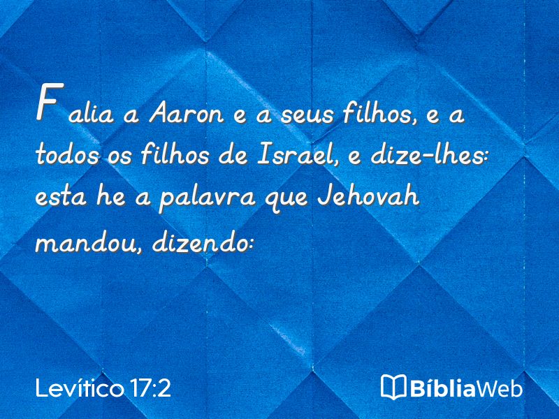 Levítico 17:2 em imagem para compartilhar