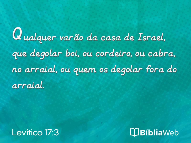 Levítico 17:3 em imagem para compartilhar