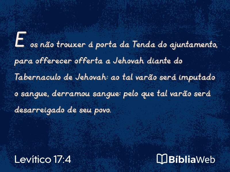 Levítico 17:4 em imagem para compartilhar