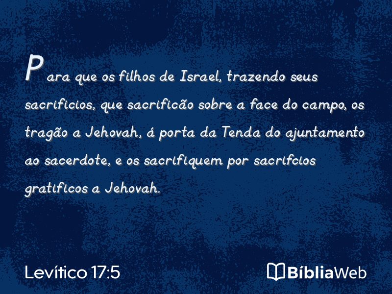 Levítico 17:5 em imagem para compartilhar