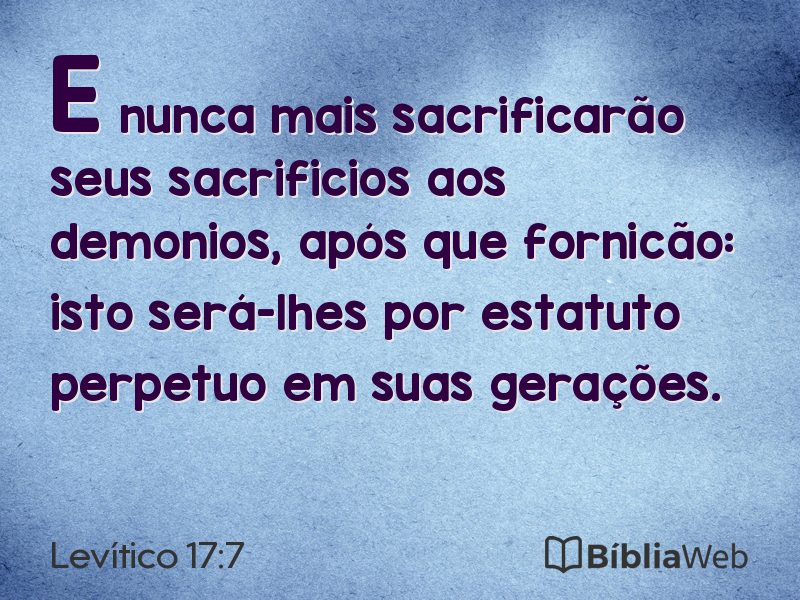 Levítico 17:7 em imagem para compartilhar
