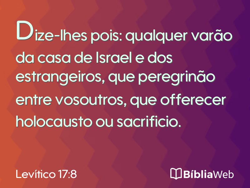 Levítico 17:8 em imagem para compartilhar