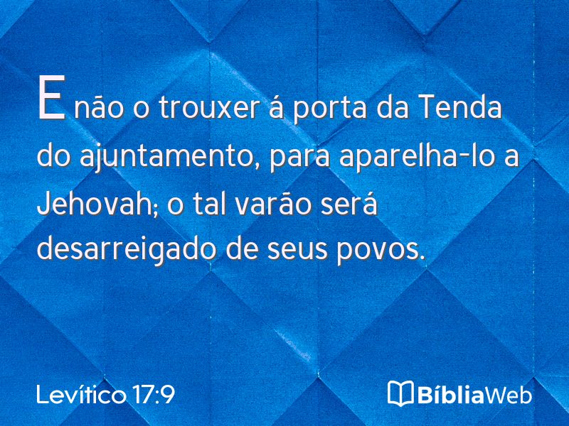 Levítico 17:9 em imagem para compartilhar