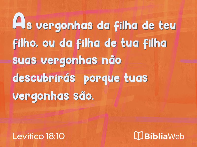 Levítico 18:10 em imagem para compartilhar