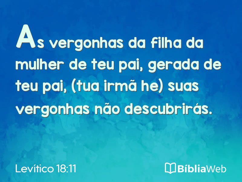 Levítico 18:11 em imagem para compartilhar