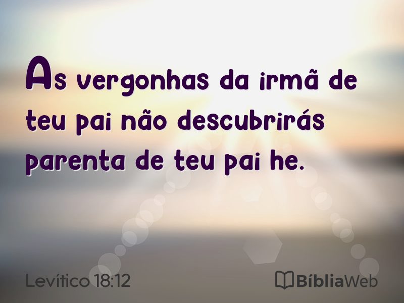 Levítico 18:12 em imagem para compartilhar