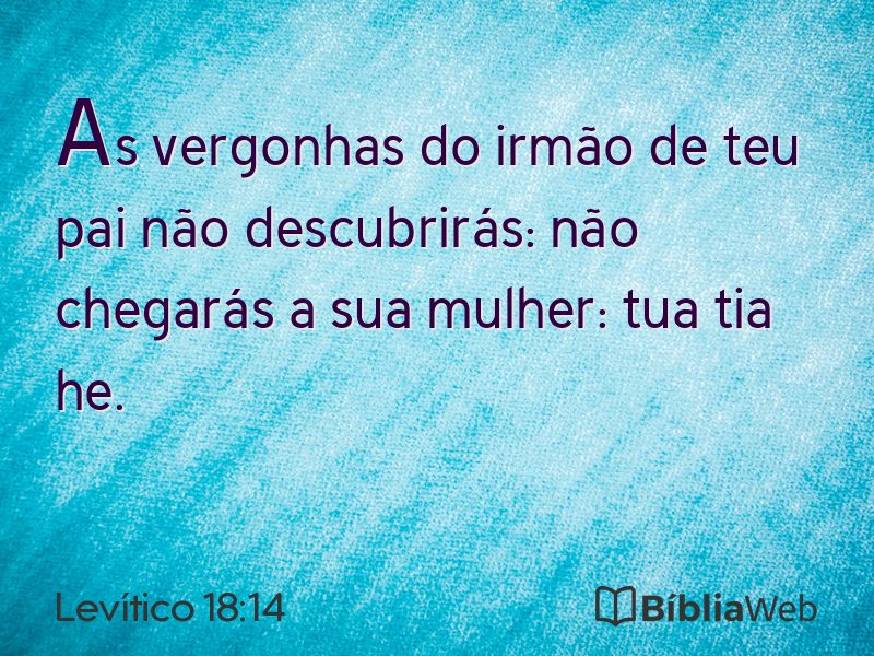 Levítico 18:14 em imagem para compartilhar