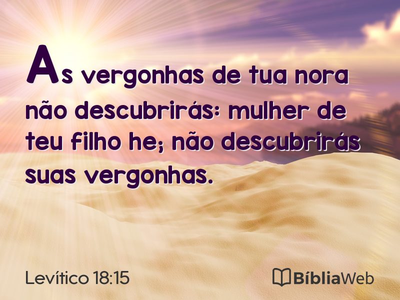 Levítico 18:15 em imagem para compartilhar