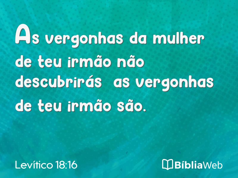 Levítico 18:16 em imagem para compartilhar