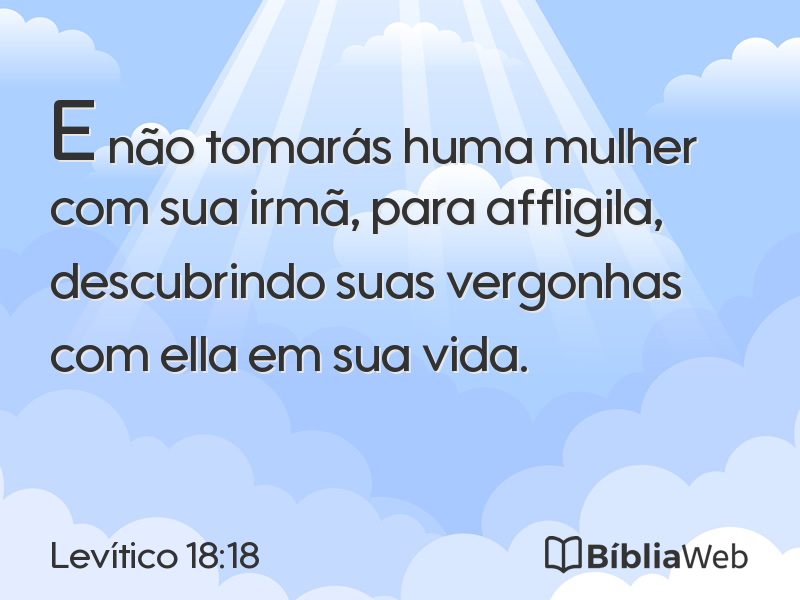 Levítico 18:18 em imagem para compartilhar