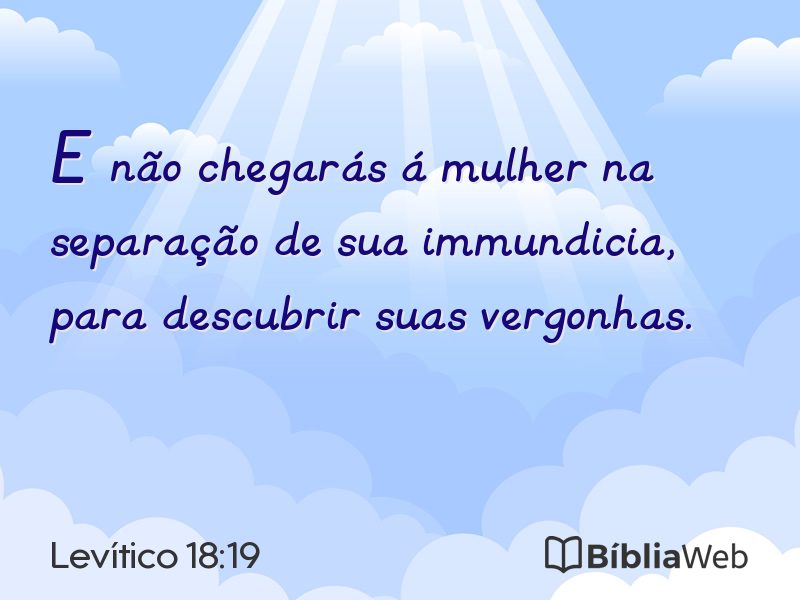Levítico 18:19 em imagem para compartilhar