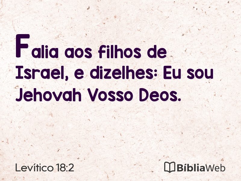Levítico 18:2 em imagem para compartilhar