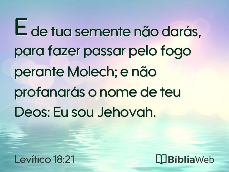 Levítico 18:21 em imagem para compartilhar