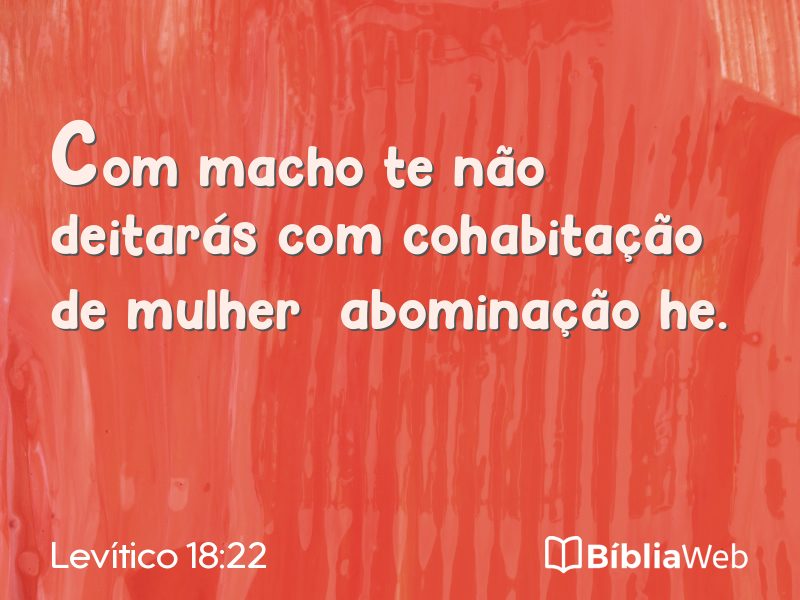 Levítico 18:22 em imagem para compartilhar
