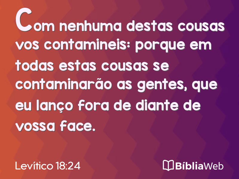 Levítico 18:24 em imagem para compartilhar