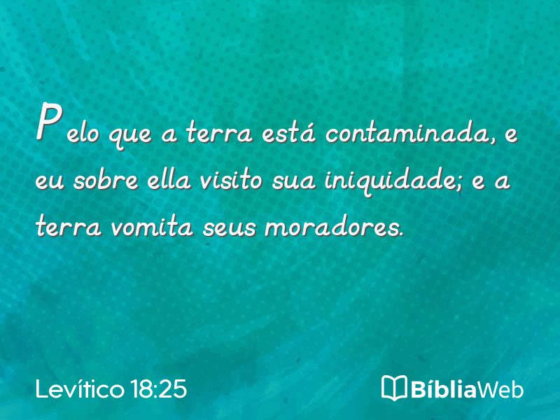 Levítico 18:25 em imagem para compartilhar