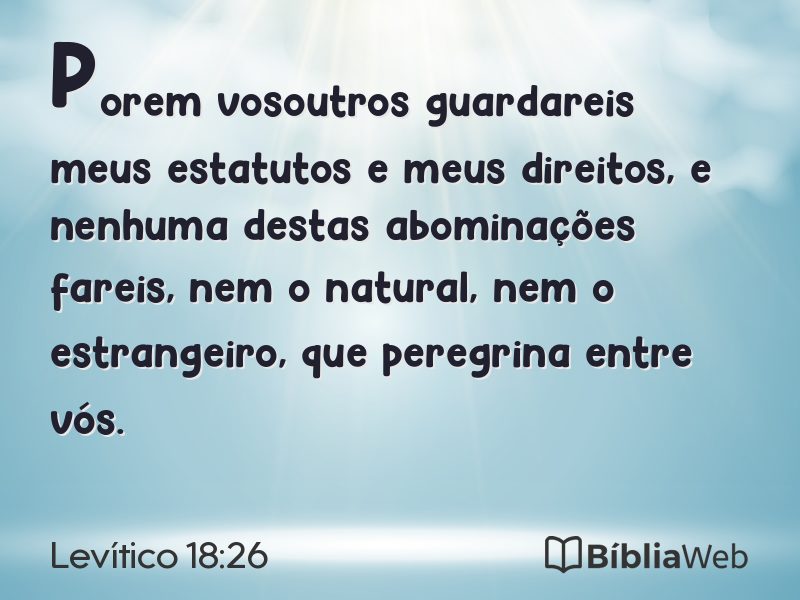 Levítico 18:26 em imagem para compartilhar