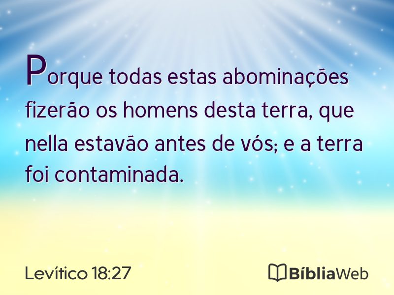 Levítico 18:27 em imagem para compartilhar