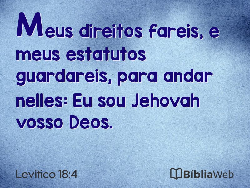 Levítico 18:4 em imagem para compartilhar