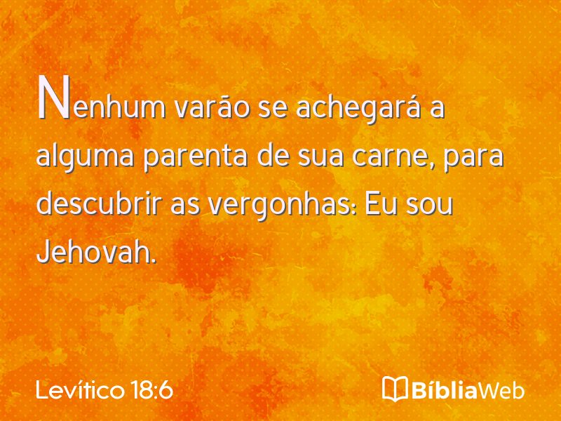 Levítico 18:6 em imagem para compartilhar