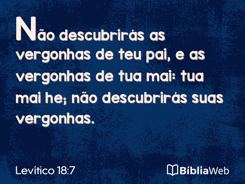 Levítico 18:7 em imagem para compartilhar