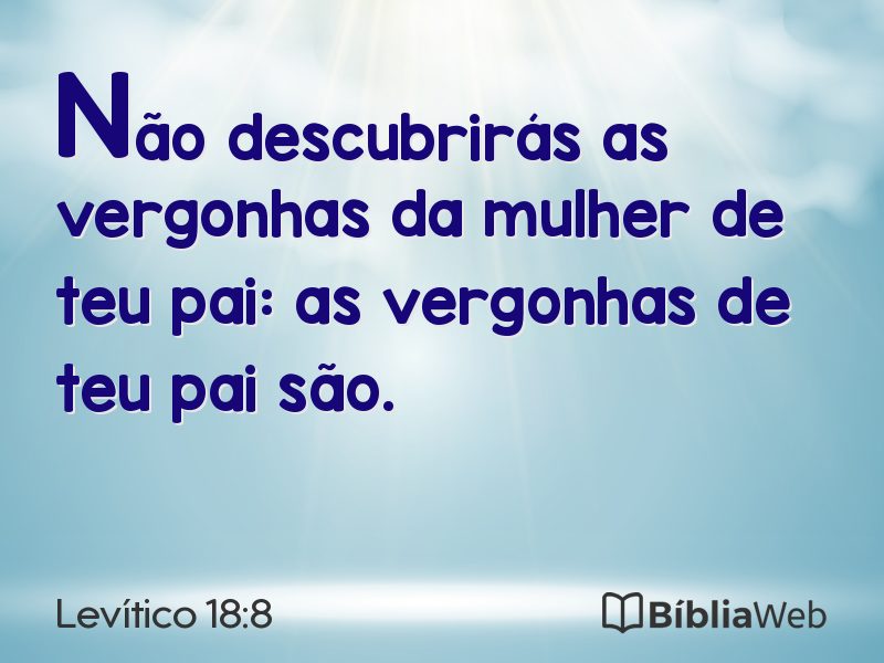 Levítico 18:8 em imagem para compartilhar