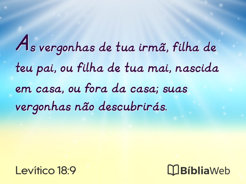 Levítico 18:9 em imagem para compartilhar